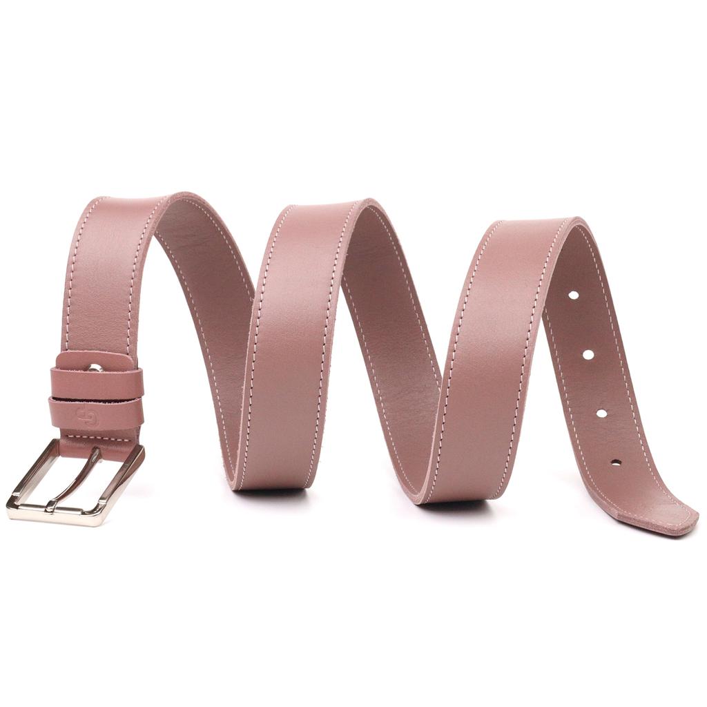 Интересный женский кожаный ремень GRANDE PELLE Leather Belt 21459 Розовый