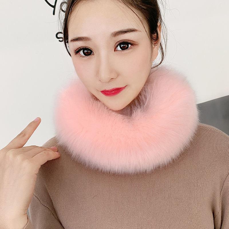 Imitation Fox Fur Collar Thick Scarf Warm Neck Protection Scarf Korean Winter Girl