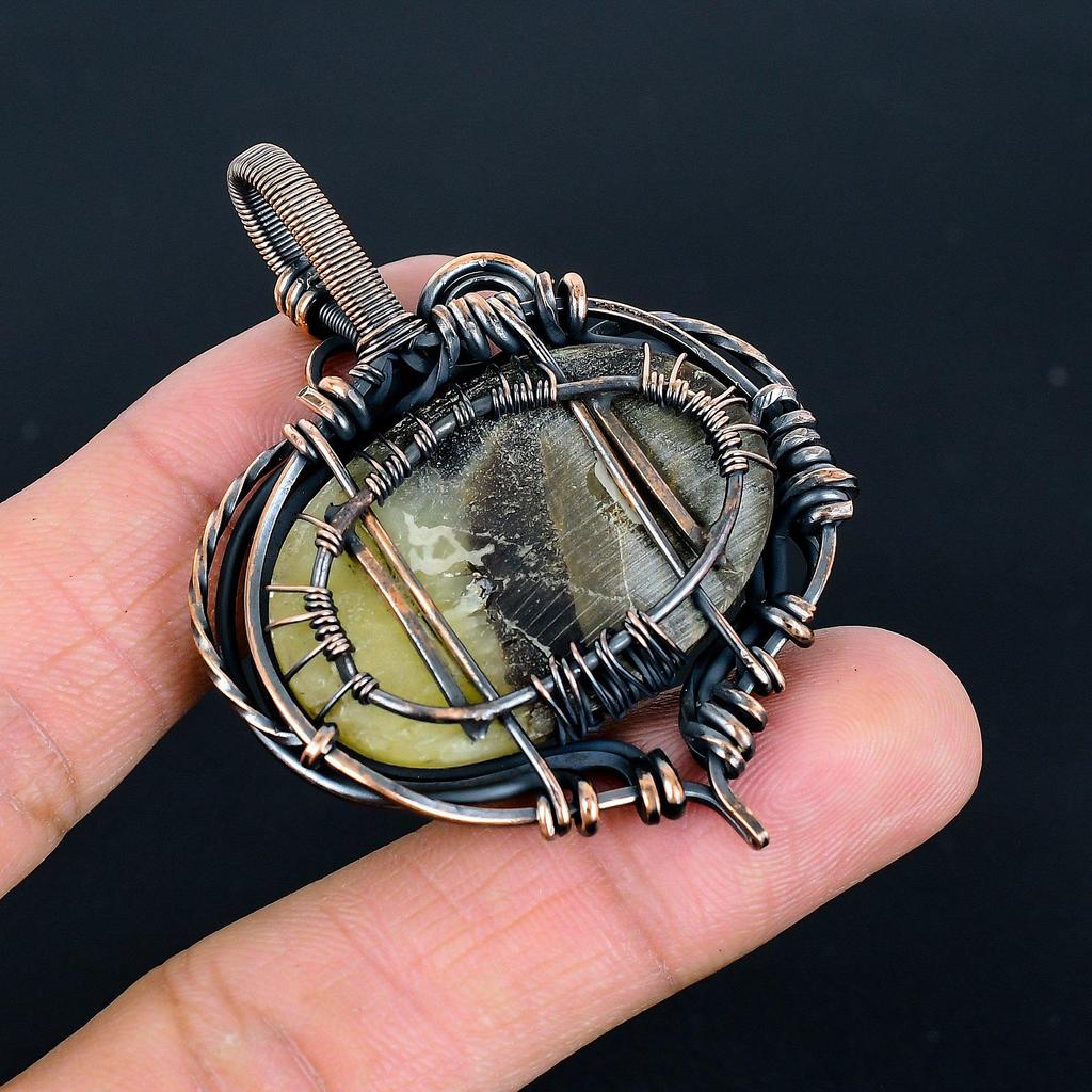 Септария 999 Медная проволока, обернутая кулон, Кулон Древо жизни из драгоценных камней ручной работы, Подарки для жены Новый кулон