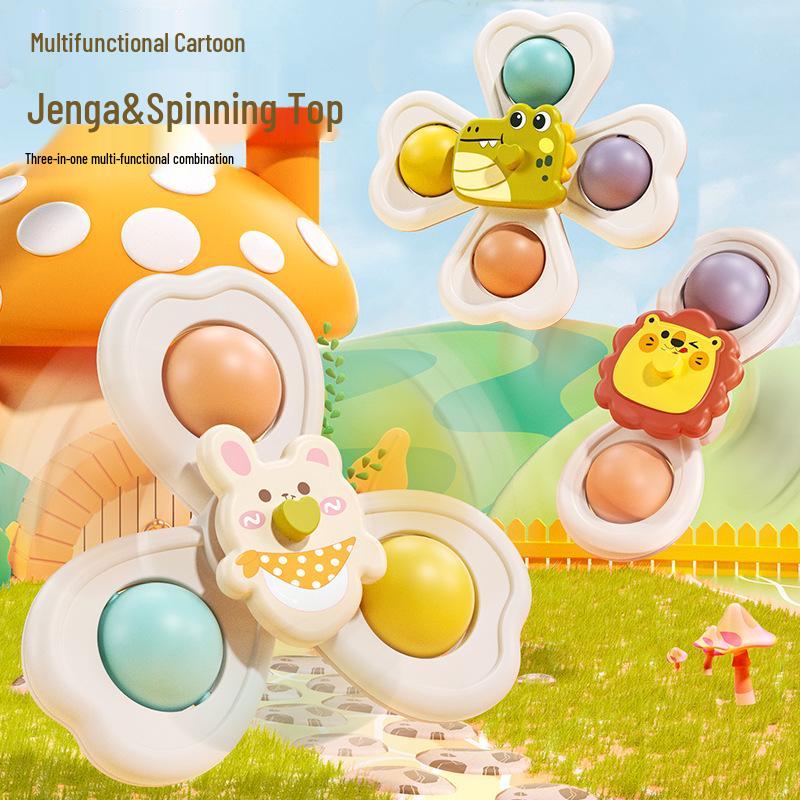 Baby Suction Spinner Toy for High Chair, Educational for 0-2 Years, 6 Months+