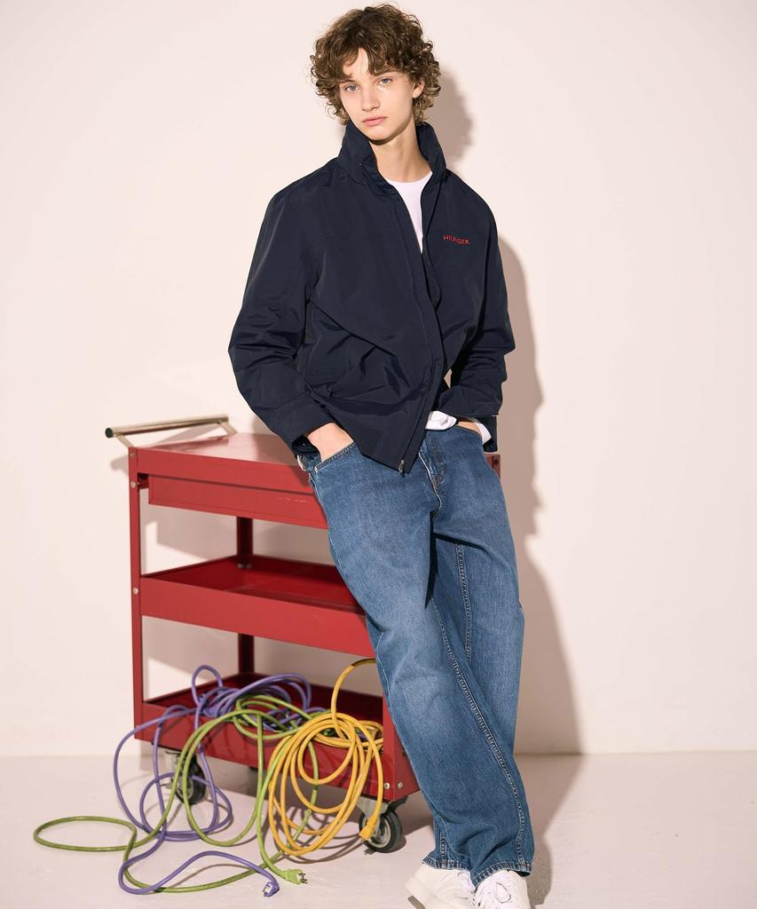 Tommy Hilfiger Официальная эксклюзивная онлайн куртка с воротником-стойкой 78J8338 S Темно-синий Блузон/REGATTA