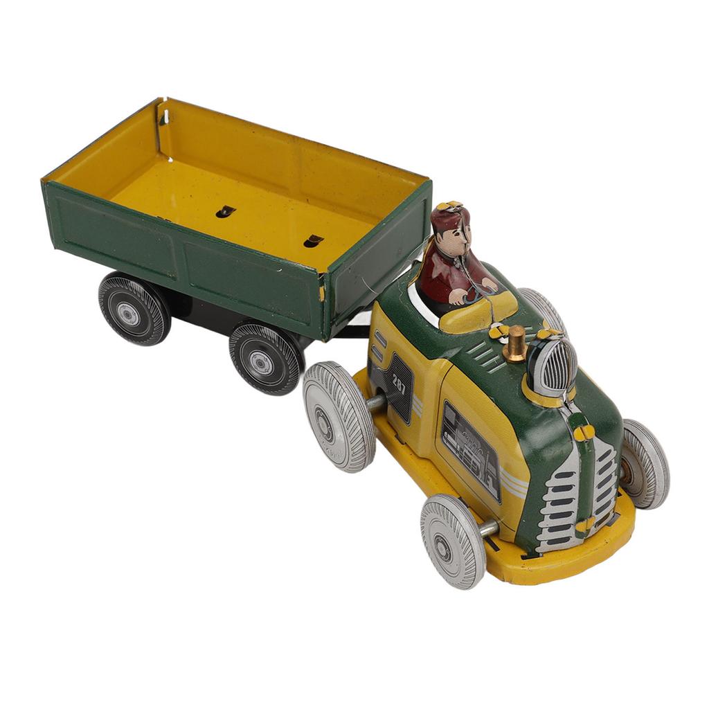 Заводная металлическая ходячая игрушка, жесть, трактор, ностальгическая, ручная работа, нежная, винтажная заводная игрушка для мальчиков