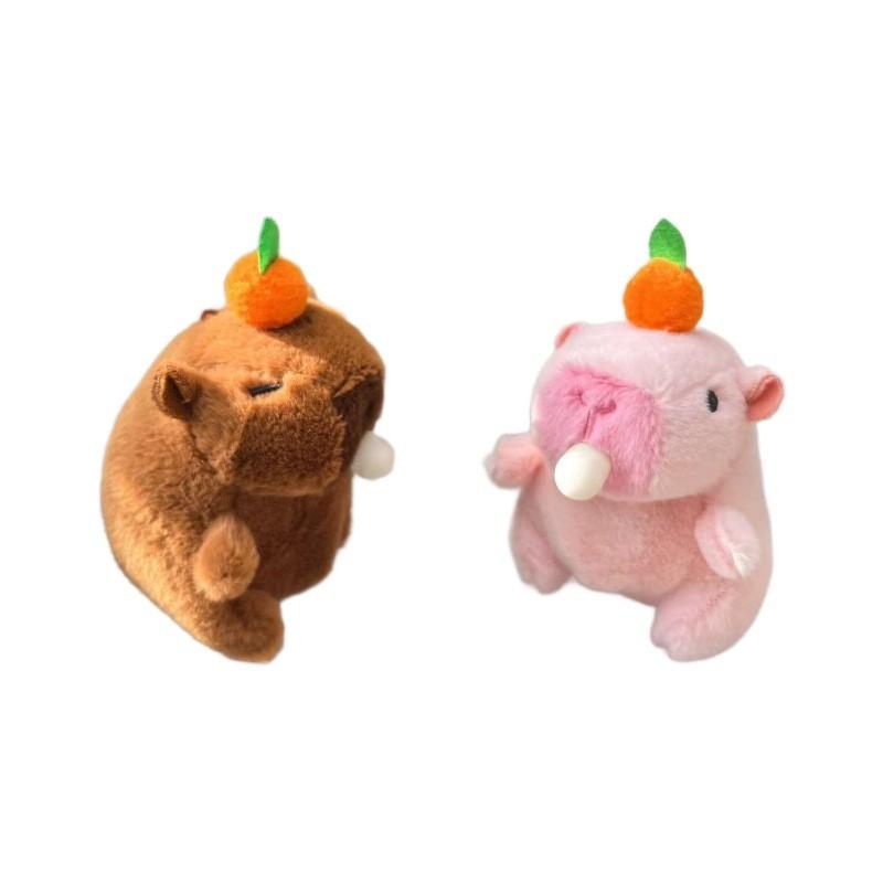 Adorable Cute Plush Capybara Bubble Blowing Keychain Soft Toy For Animal Lovers