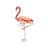 Нежная брошь-фламинго из эмали, модный универсальный женский костюм, кардиган, украшение для корсажа