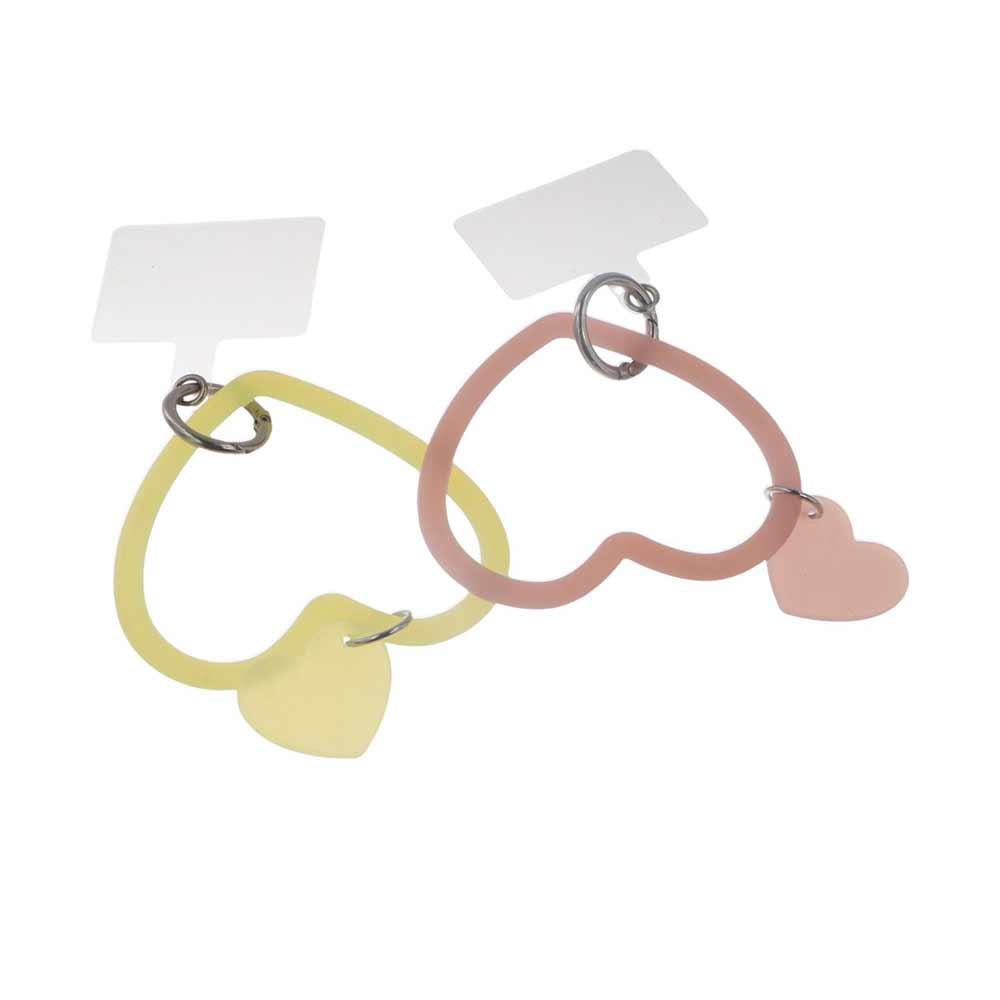 Anti Losing Mobile Phone Case Bracelet Bracelet Key Chain Phone Case Patch Love Heart Pendant