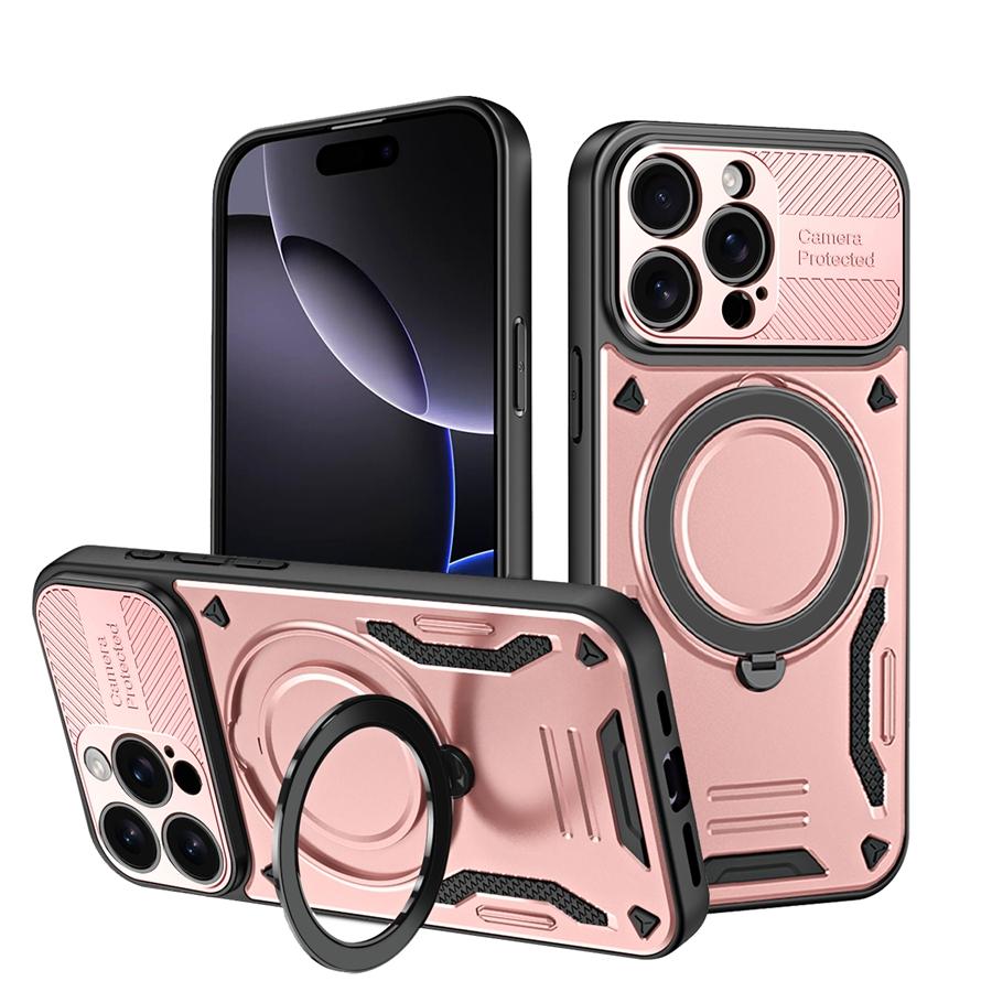 Прочный противоударный магнитный чехол-броня для Apple iPhone 11 12 13 14 15 16 17 Pro Max Plus Air Держатель-кольцо Стенд Чехол для телефона