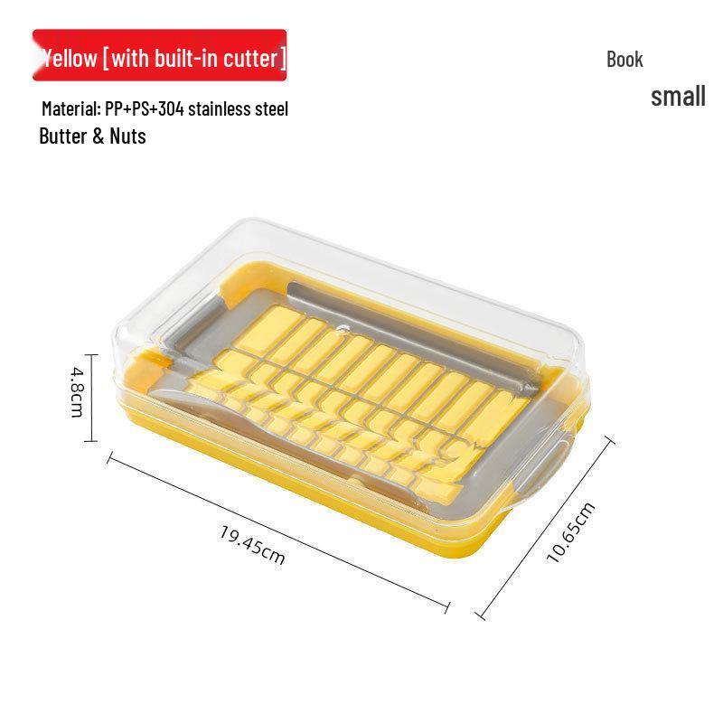 Butter Storage Box with Lid and Knife: Japanese-Style Cheese Keeper and Slicer