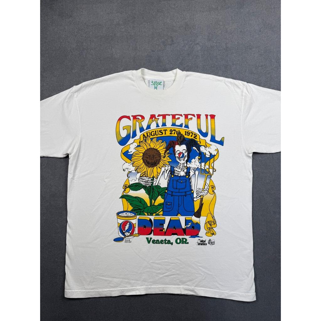 Grateful Dead Veneta OR 1972 T-Shirt Men XL Rainbow Colors Band Music Classic Unisex T-Shirt