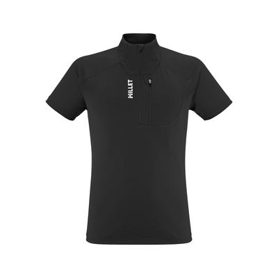 Футболка Climbing Inner Camet Zip с коротким рукавом MIV10455 XL [Millet] мужская черная-черная (НОВЫЙ ЛОГОТИП)