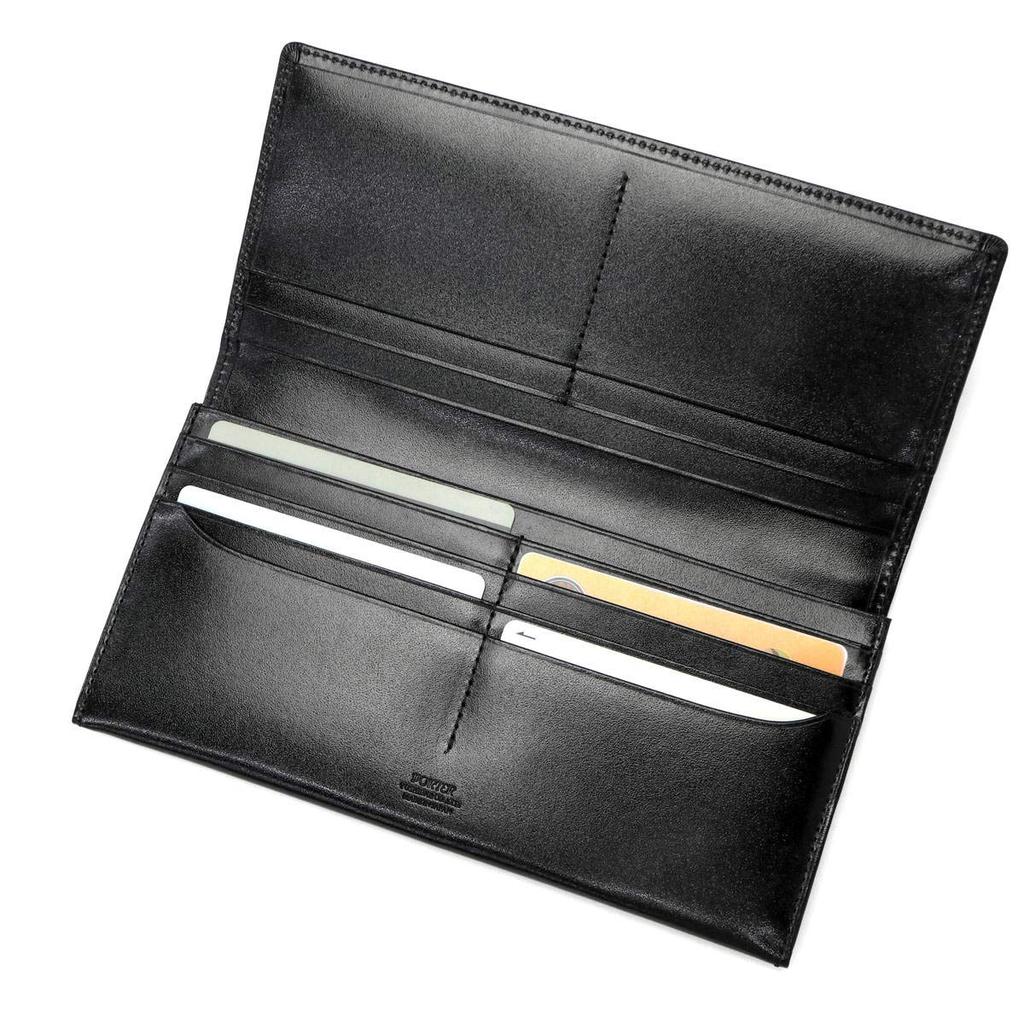 Porter Блестящий длинный кошелек (черный)