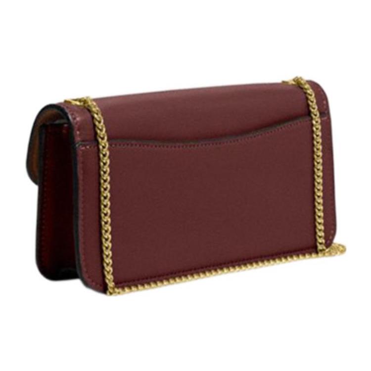 COACH Morgan Fabric With Cow Leather Shoulder Bag, Crossbody Bag Small Women's Burgundy CH150-IMMZI