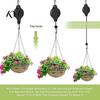 Plant Pulley for Balcony Garden Hanger, Adjustable Ceiling Hook, Heavy Duty Tool Hanging Decorations Retractable Hook Baskets, Bird Feeders Easy Lift
