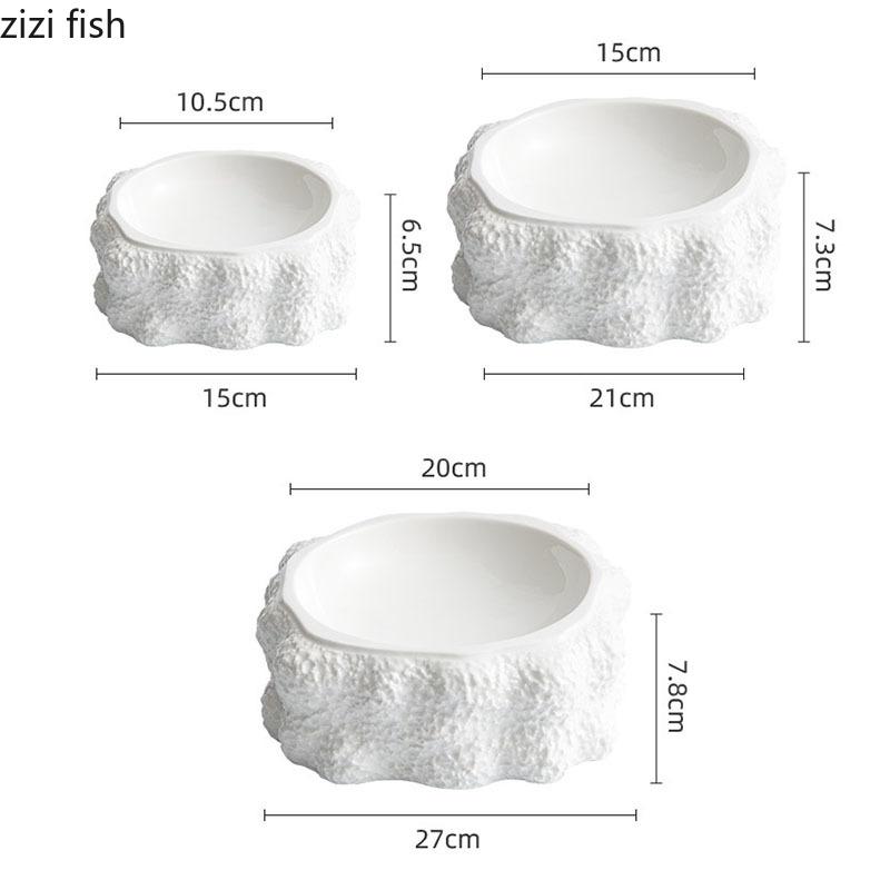 Каменная текстура Керамическая обеденная тарелка Ресторанная двойная изолированная тарелка Десертная тарелка Тарелки для суши Посуда для молекулярной кухни