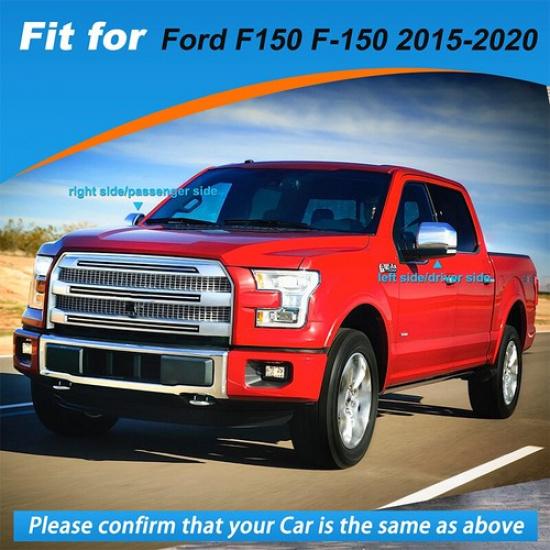 Для Ford F150 F-150 2015-2020 Верхние Хромированные Пара Запасные Крышки Зеркал