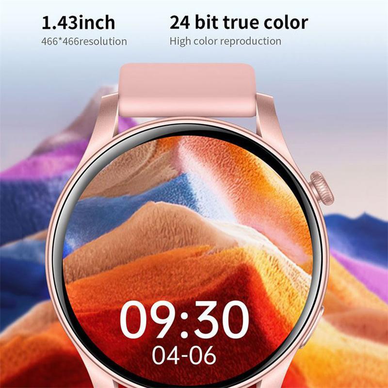 Модный новый многофункциональный Bluetooth спортивный браслет Умный пульсометр AMOLED1.43" Кислород в крови Часы для здоровья Мужской Женский Спортивный браслет