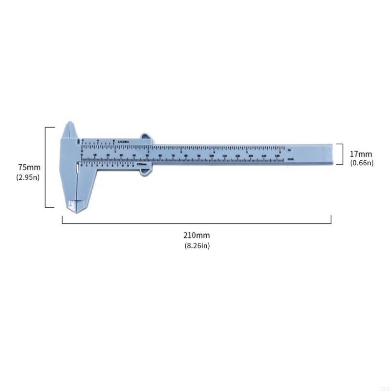 Plastic Vernier Caliper 150mm Length Double Marking For Students Hobbyists