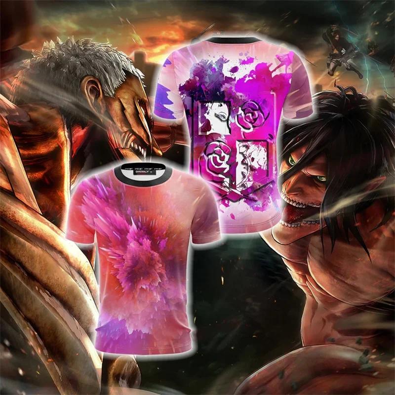 Аниме "Атака титанов" Графические мужские футболки с Леви Аккерманом, 3D футболки с принтом манги, Летние футболки с круглым вырезом, Повседневные футболки в стиле Харадзюку