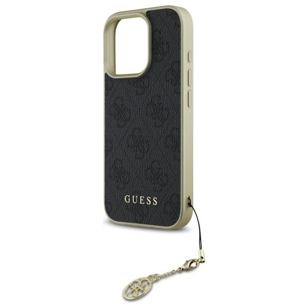 Guess Guhcp16Xgf4Ggr iPhone 16 Pro Max 6.9 Черный/Black Жесткий чехол 4G Коллекция брелоков
