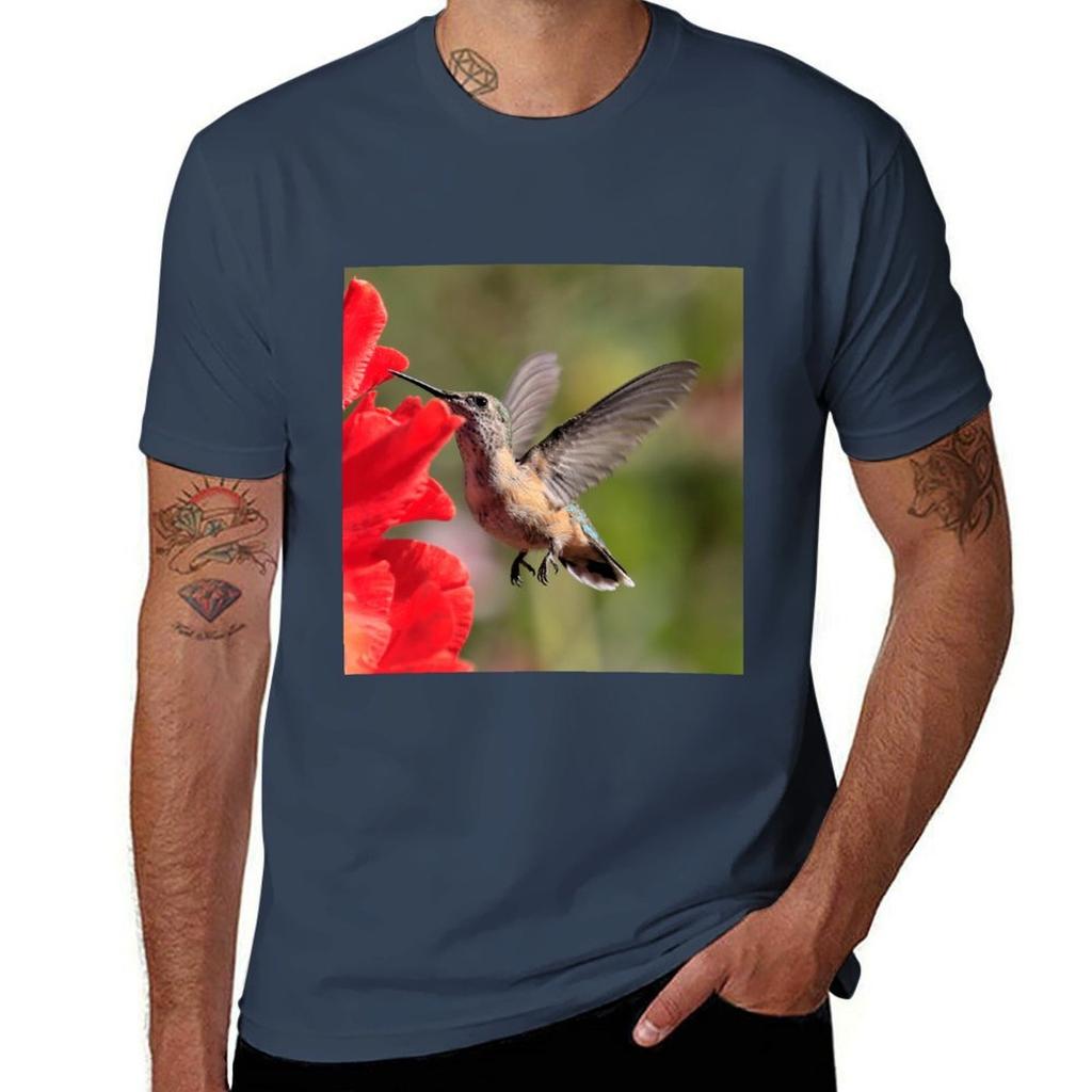 Humming bird T-Shirt cotton t shirt pack man t shirt graphic man t shirts for men T-Shirt