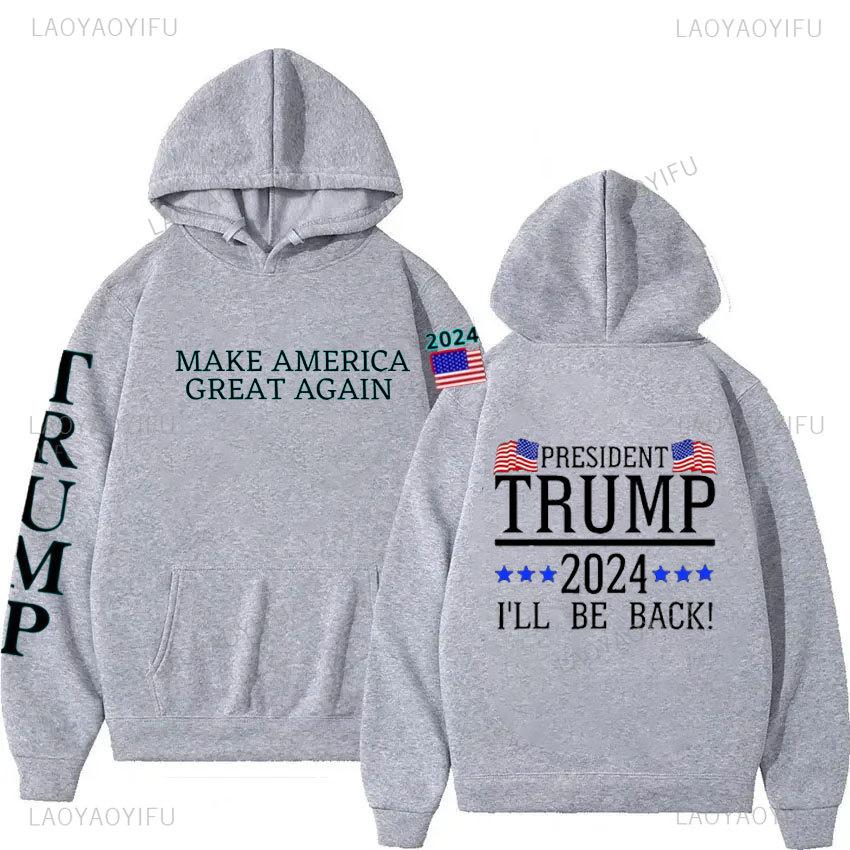 Сделай Америку снова великой Толстовки с принтом Трампа 2024 года Уличная одежда человека на выборах Трампа Keep A Merica Great Trump 2024 Толстовки
