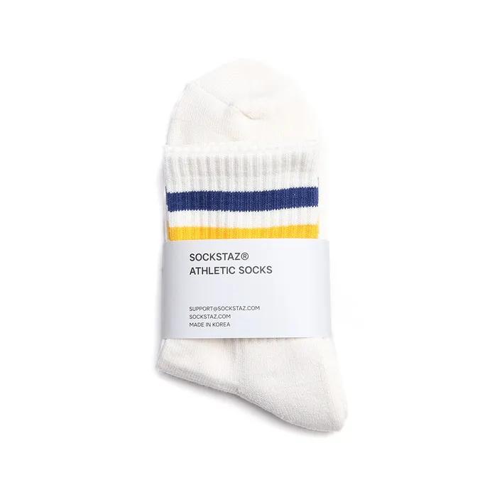 SOCKSTAZ SPORTS Полосатые махровые короткие носки (4 цвета)