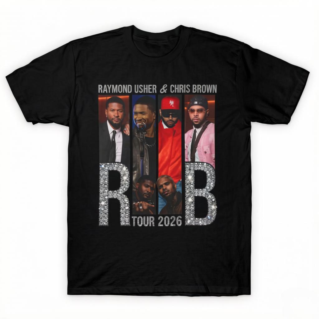 Chris Brown UthernRaymond Brown RB Tour Graphic Unisexs Printed Tshirt Unisex Shortsleeved st Century Tshirt