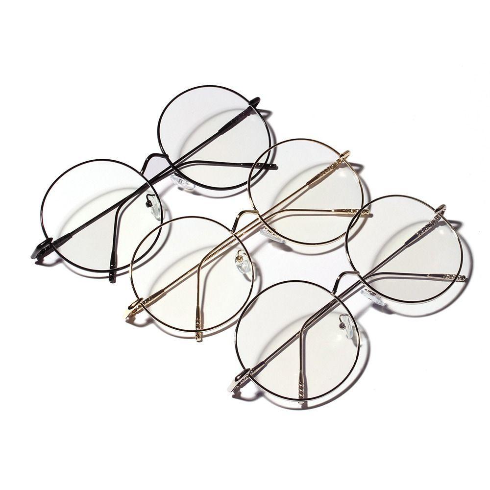 Fashion Round Glasses Women Men Metal Vintage Glasses Oversized Glasses Optical Eyeglass Frame Spectacles Eyeglasses