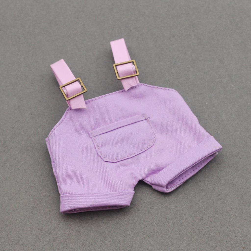 17Cm Cotton Doll Pocket Overalls For Labubu Figure Doll Plush Doll Soft Fabric Display Dressingup Accessories Outfit
