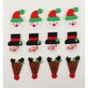 Felt Christmas Character Stickers 5.5 Cm 12 Pieces