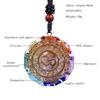 Orgonite Pendant Om Necklace Chakra Healing Energy Meditation Jewelry Handmade