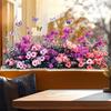Yousheng Горшечные Цветы Стеклянная Наклейка Съемная Водонепроницаемая ПВХ Цветы Статическая Наклейка на Стекло Декор для Дома Гостиной Спальни