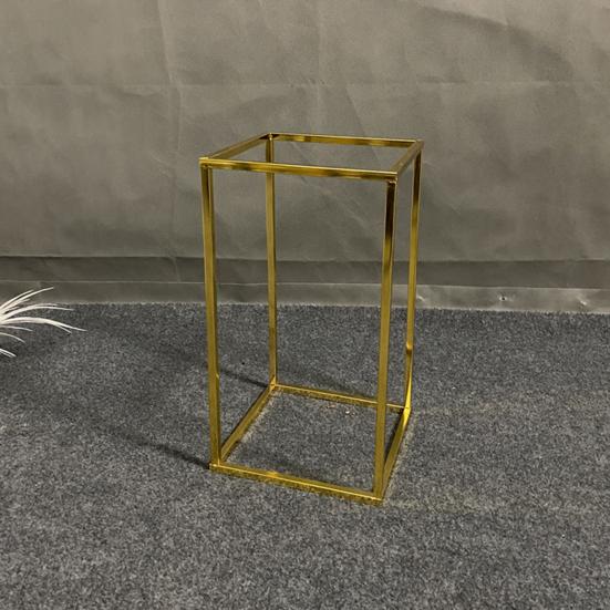 Flower Display Stand Gold Tall Floor Vase Plant Shelf Detachable Metal Flower