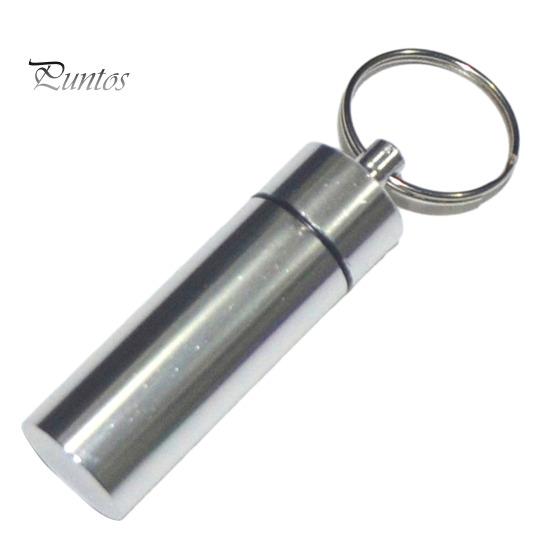 Портативная герметичная банка-брелок с винтовой крышкой из алюминиевого сплава, водонепроницаемая, с плоским дном, подвесная мини-таблетка, бутылка для хранения таблеток, контейнер, держатель, кольцо для ключей