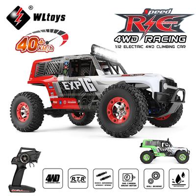WLtoys 124006 1/12 Радиоуправляемая машина Внедорожник 4x4 Грузовики Со светодиодной подсветкой 2.4G Высокоскоростная Профессиональная Машина для скалолазания с дистанционным управлением Для детей