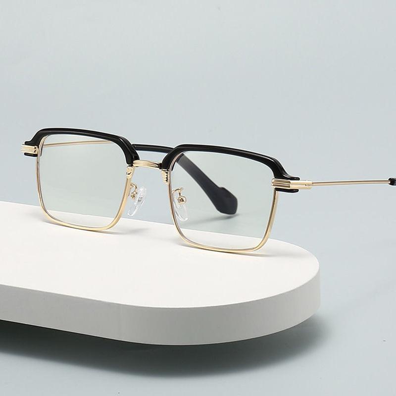 Classic Personalized Black Eyebrow Anti-Blue Reading Glasses Retro Square Reading Glasses Middle Old Reading Glasses