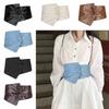 Fashion Wide Girdle Goth Retro Cummerbund Casual Waistband Strap For Women Lady Girl Bridal