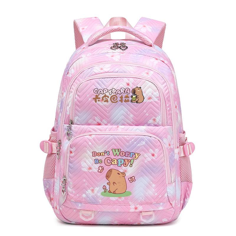 Cute Capybara Boys Girls School Backpack For Teenage Youth Girls Kawaii Student Kids Rucksack Laptop Books Bag Mochila