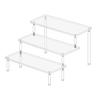 Display Stand 3-Tier Acrylic Figure Toy Display Shelf Clear Food Cupcake Dessert Display Stand for Home
