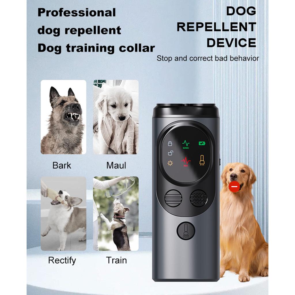 P10 Smart Ultra-sonic Dog Bark Control Devices 3-Heads Anti-Barking Devices Portable Dog Barking