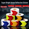 Набор из 10 широких светоотражающих светящихся стрелок для ночных бамперов автомобилей и грузовиков