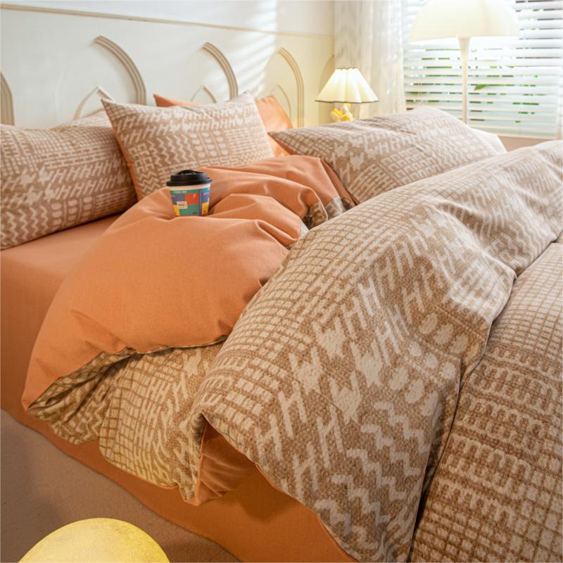 Утолщенный комплект из четырех предметов, пододеяльник, простыня, комплект из трех предметов для односпальной кровати в общежитии