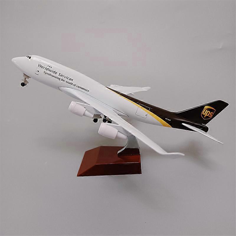 20 см Сплав Металл Воздушный UPS B747 Авиалинии Мировые Сервисы Boeing 747 Авиалинии Литая Модель Самолета Грузовой Самолет Колеса Самолета