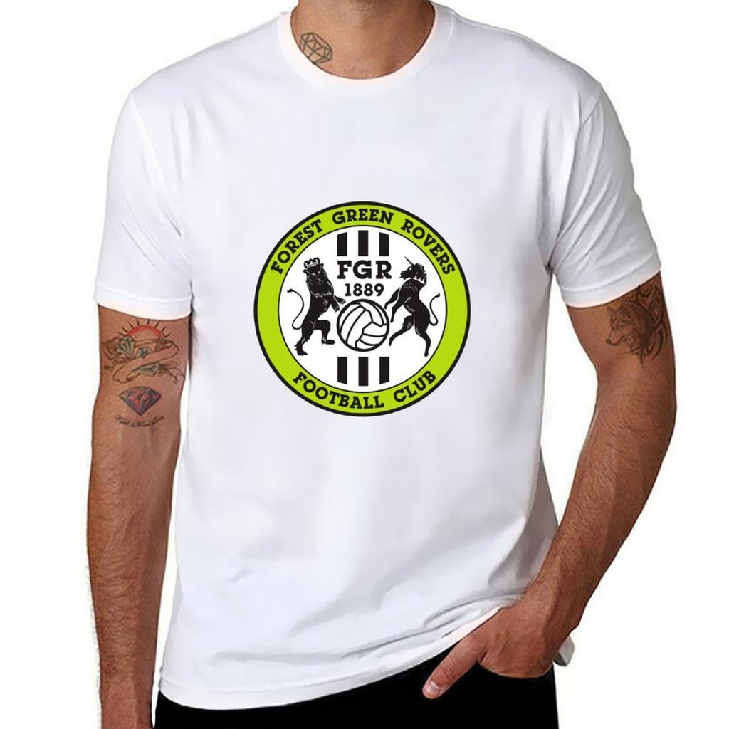 Футболка с наклейками Forest Green Rovers, мягкая, повседневная, с коротким рукавом, хлопковая
