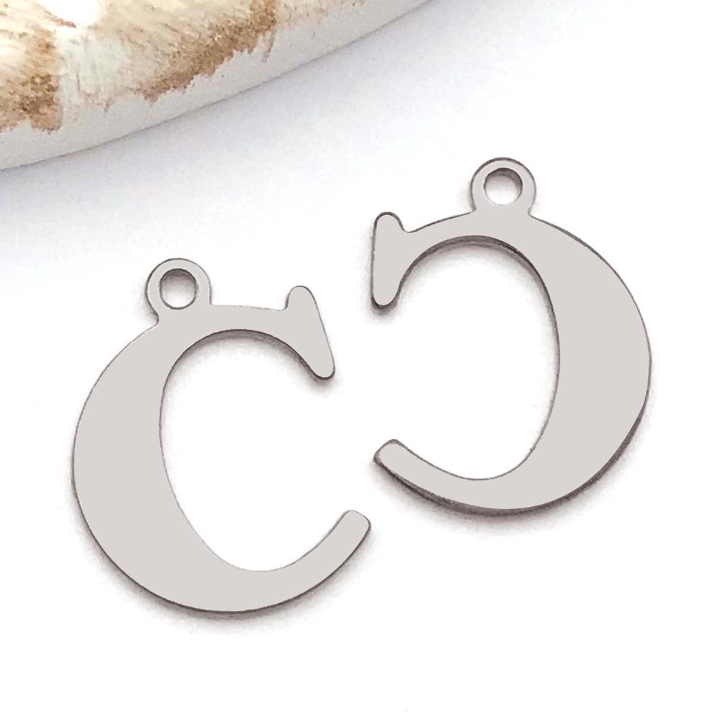 Подвески с буквами алфавита из нержавеющей стали, ювелирные аксессуары для самостоятельного изготовления ожерелий, браслетов и серег