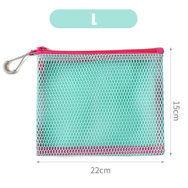Цветная сетчатая сумка для хранения с двойной молнией, двухслойный портативный кошелек для монет, квадратный сетчатый кошелек для монет, дорожный органайзер, сумка для переноски