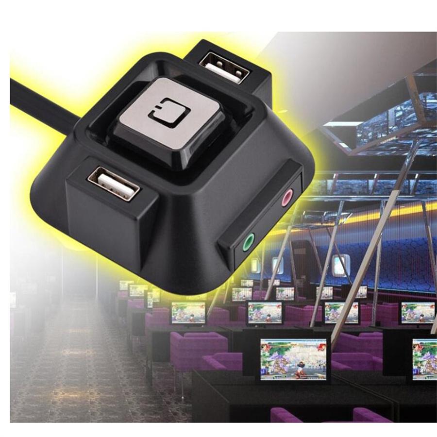 Многофункциональная кнопка включения/выключения внешнего питания для настольного ПК с аудио и микрофонным портом