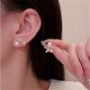 New Fashion Trend Unique Design Elegant Delicate Zircon Flower Pearl Earrings Women Jewelry Wedding Party Gifts Wholesale
