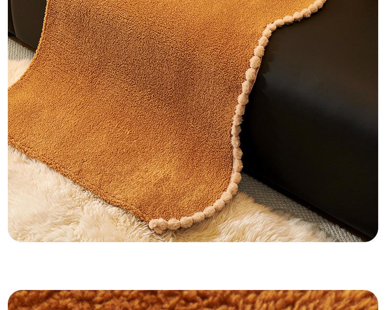 Нескользящий чехол на диван из шерсти ягненка: Толстая, цельная подушка для осени и зимы