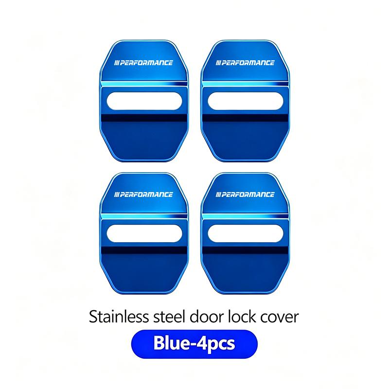 FA54Pcs Zinc Alloy Car Door Lock Buckle Protection Cover Anti-Collision Shock Absorbing Cushion Stickers For BMW G80 G06 G07 G42 G