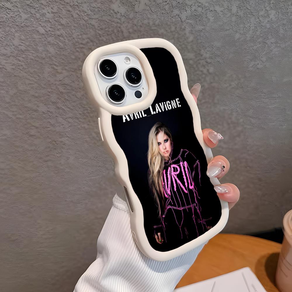 Avril Lavigne Чехол для мобильного телефона из ТПУ с волнистым краем для iPhone 17 16 15 14 13 12 11 Air Pro Max Plus Цветная крышка